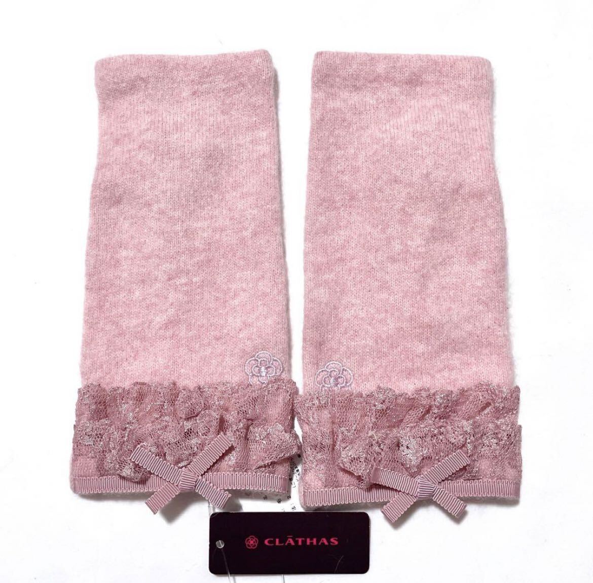 y10 new goods [ CLATHAS Clathas ] lady's finger none gloves arm cover short mitten pink finger less smartphone operation finger .. gloves 