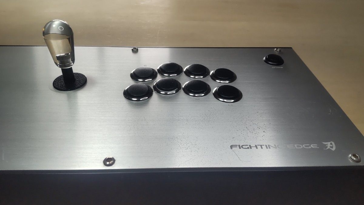 特注アーケードコントローラー 透明グレー アケコン ナス型 クリアカラー レバー ボール 三和電子