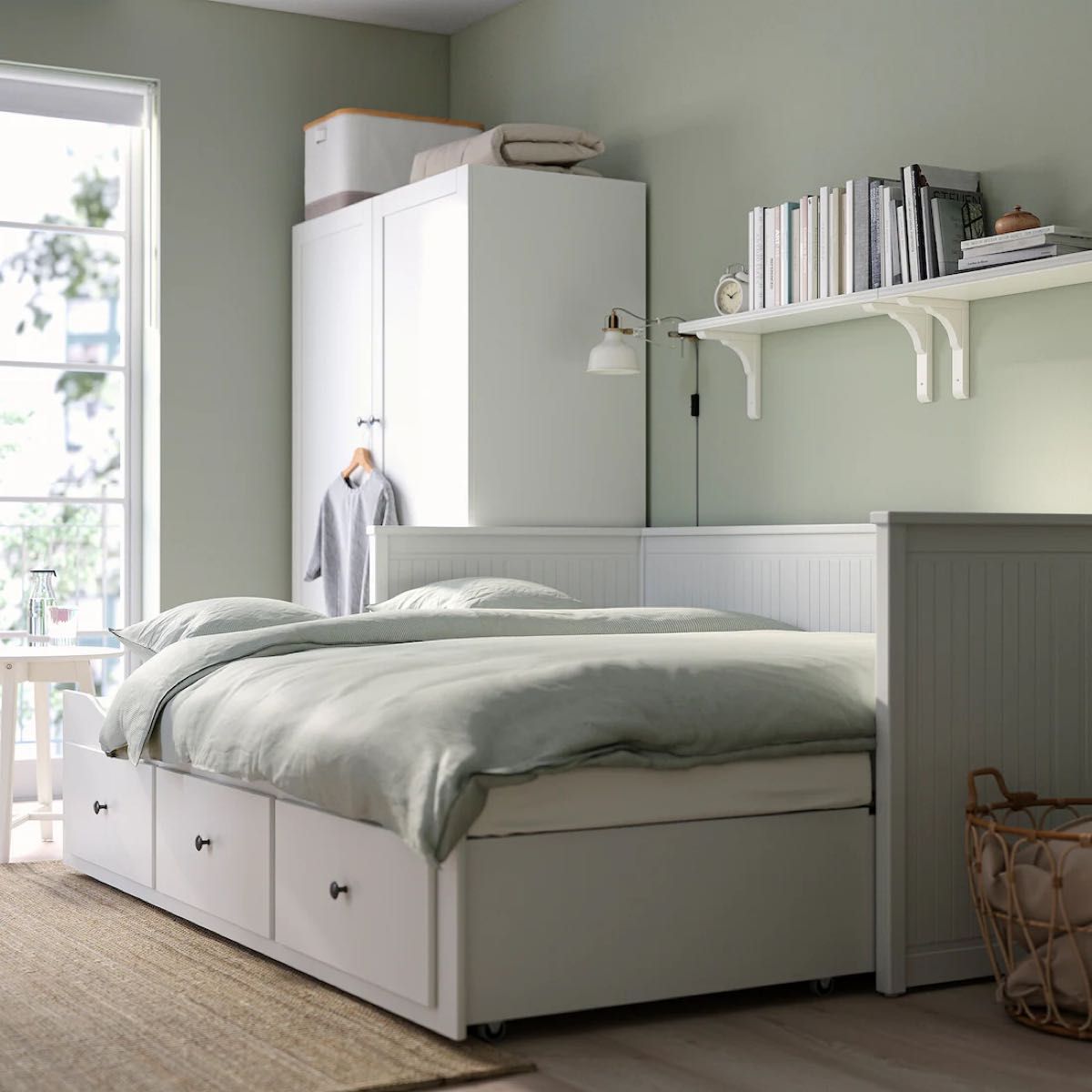 IKEA HEMNES ヘムネス デイベッドフレーム(引き出し×3), ホワイト, 80x200 cm IKEA HEMNES ヘムネス デイベッドフレーム(引き出し×3), ホワイト, 80x200 cm