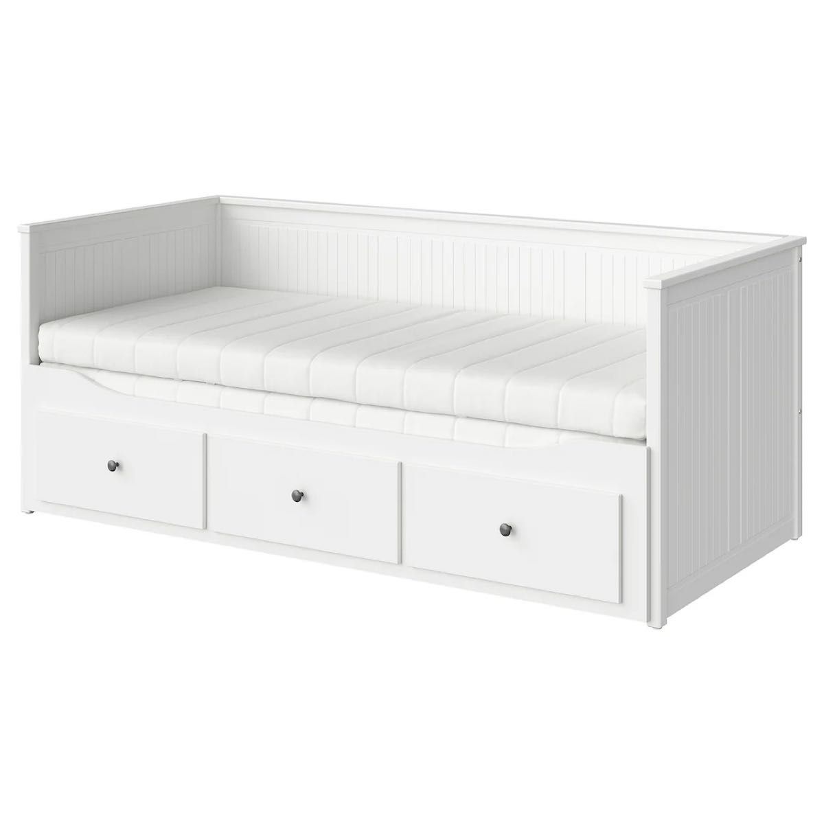 IKEA HEMNES ヘムネス　デイベッドフレーム（引き出し×3）, ホワイト, 80x200 cm