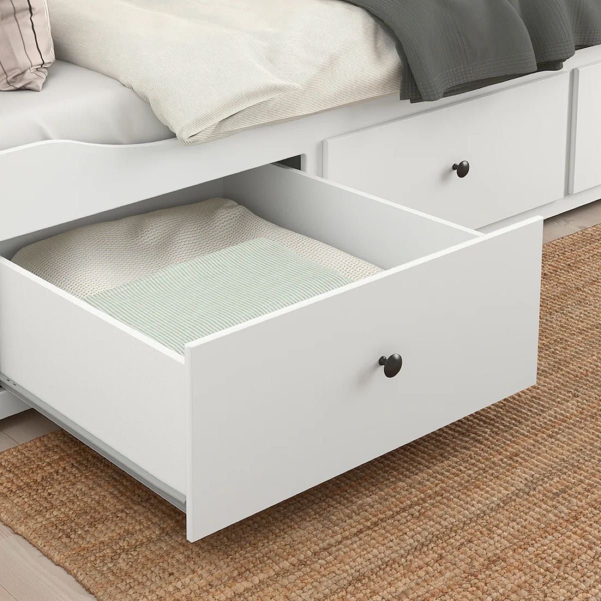 IKEA HEMNES ヘムネス デイベッドフレーム(引き出し×3), ホワイト, 80x200 cm IKEA HEMNES ヘムネス デイベッドフレーム(引き出し×3), ホワイト, 80x200 cm