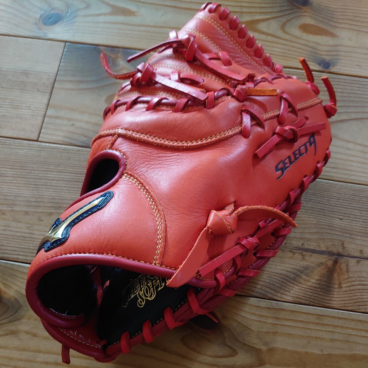 ★ミズノ MIZUNO SELECT9 STEER DOFT W ファーストミット 1塁 セレクト9 少年野球〜大人 PT0916 R16600 全長31cm位★の画像1