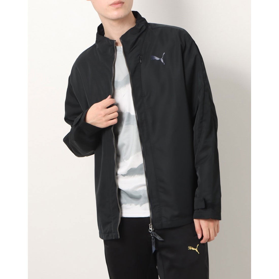 【新品特価!定価10890円が70％OFF!】プーマ PUMA メンズ ウインドフルジップ WOVEN JACKET670603 ブラック/サイズXL_画像1