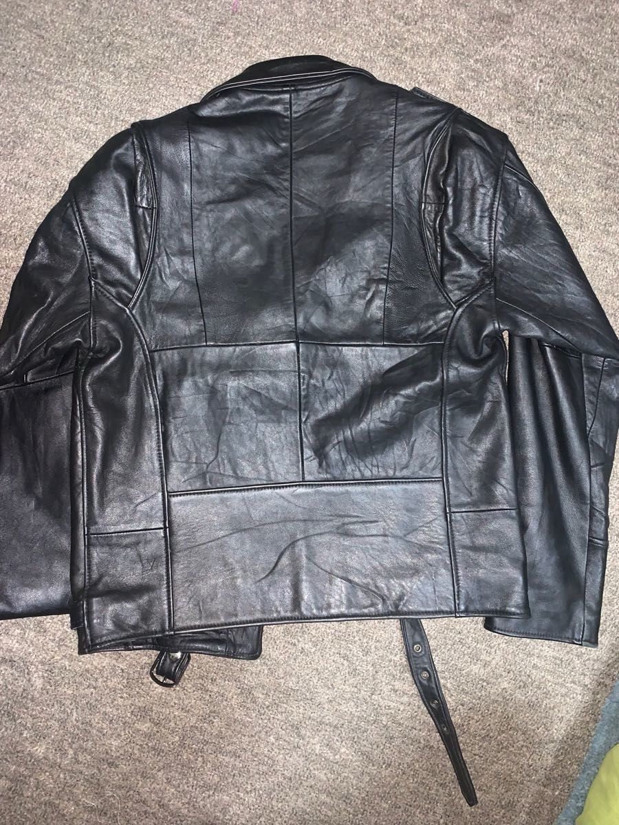 ノーブランド レザーライダース ライダースジャケット 牛革 本革 ノーブランド レザーライダース ライダースジャケット 牛革 本革