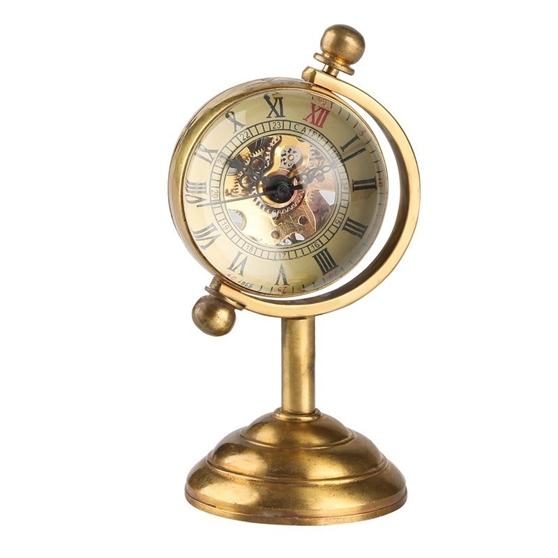 アンティーク調 回転式置き時計 レトロ ヴィンテージ 卓上 置時計 ヨーロピアン クラシック モダンの画像6