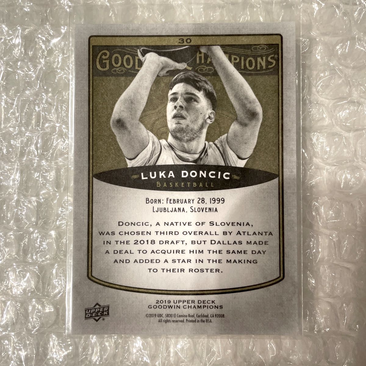 Luka Doncic Rookie Upper Deck ルカ・ドンチッチ Mavs NBA