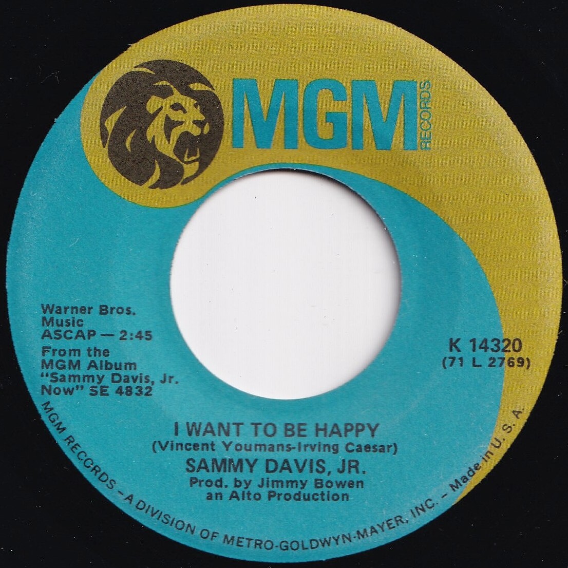 Sammy Davis, Jr. The Candy Man / I Want To Be Happy MGM US K 14320 206254 ROCK POP ロック ポップ レコード 7インチ 45_画像2