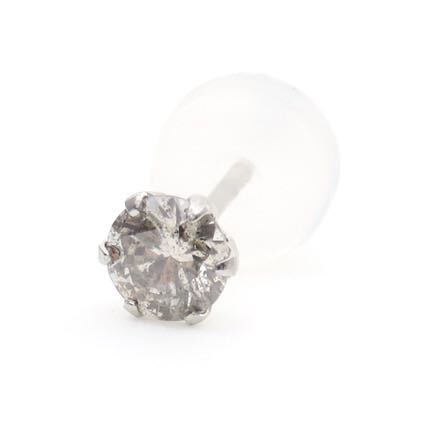 Pt900 天然　ダイヤモンド0.15ct 片耳ピアス プラチナ　ピアス ダイヤ一粒ピアス 新品　片方のみ K18ダイヤモンドピアス　スタッドピアス _画像2