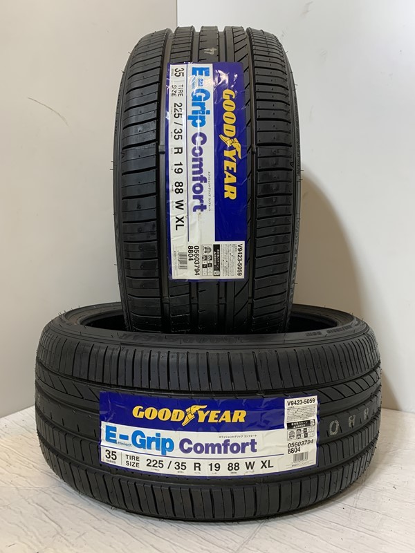 【送料無料】未使用夏タイヤ２本セット 225/35R19 88W XL(SGY182-26)GOODYEAR E-Grip Comfort 225/35/19 20年～　ゴルフ 308_225/35R19　２本セット