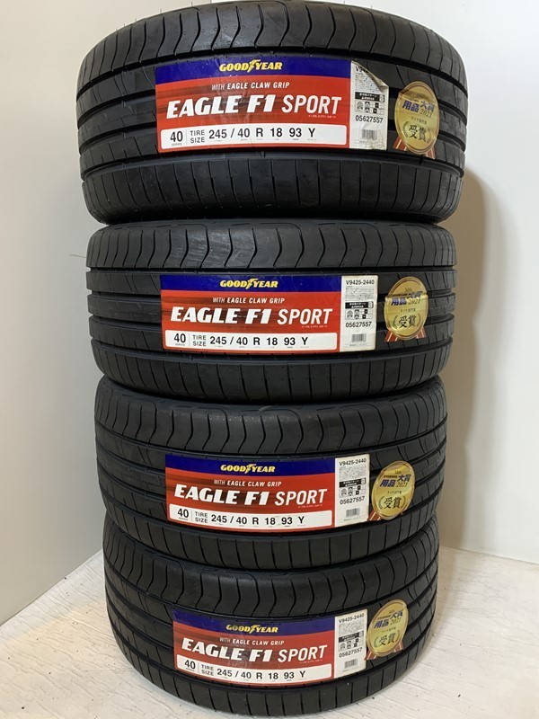 【送料無料】未使用夏タイヤ４本セット 245/40R18 93Y(SGY114-35)GOODYEAR EAGLE F1 SPORT 245/40/18 2020年～2021年_画像1