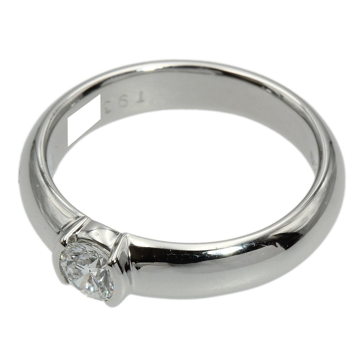 ★D2460 仕上済!! ティファニー 9号 PT950 プラチナ ドッツ ソリティア 0.26ct ダイヤ リング Tiffany&Co. レディース★