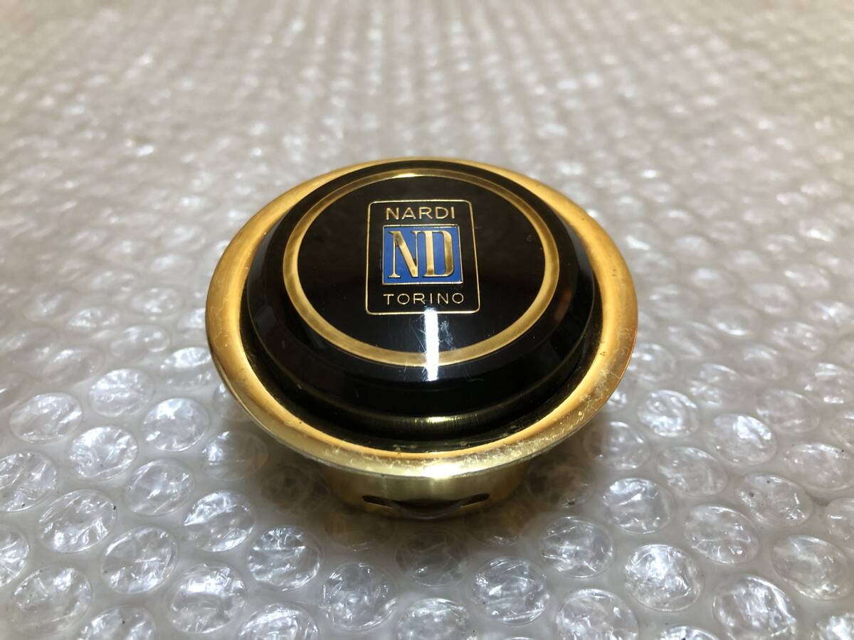 ☆当時物☆ 正規品 NARDI ナルディ クラシック ウッド ステアリング 用 ゴールド ホーンボタン FET NA6 NB6 NB8 36 37 トヨタ クラシック_画像4