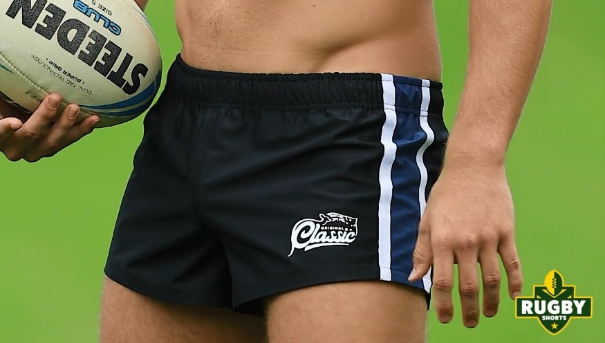 即決正規品新品 オージーバム Aussiebum RUGBY BLITZ Black -S- ラグビープロショーツ ブラック黒色ライン紺 現品表記サイズ S の画像5