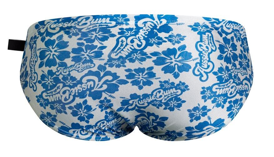 即決正規品新品 オージーバム Aussiebum Nylon Burst Blue Swim Brief スイムビキニ ハイビスカス柄 現品表記サイズ S_画像5