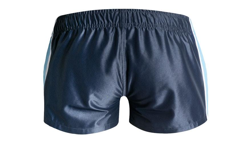 即決正規品新品 オージーバム Aussiebum RUGBY BLITZ NAVY/SKY -M-ラグビープロショーツ ネイビー紺色 ライン水　現品表記サイズ M_画像3