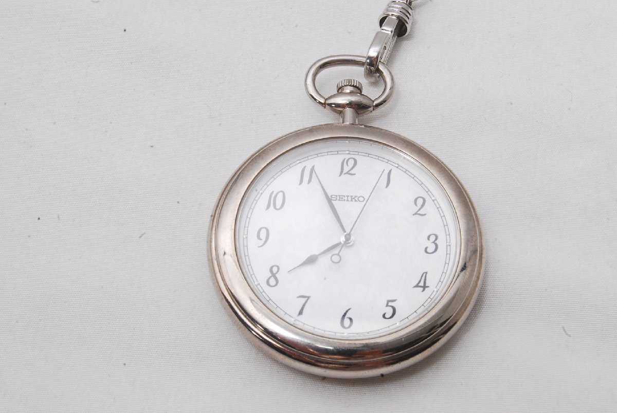 [ beautiful goods ]SEIKO pocket watch 7N01-0030 JAL limited goods SILVER925 stamp have 