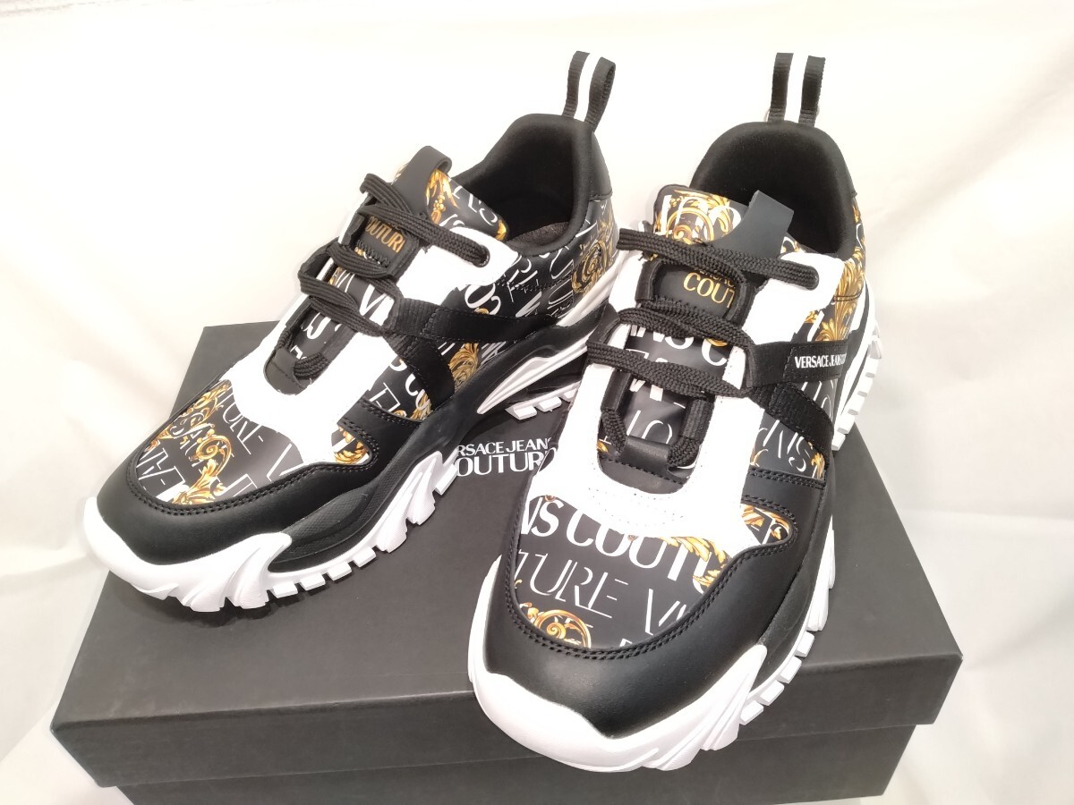 VERSACE JEANS COUTURE ヴェルサーチジーンズクチュール FONDO NEW TRAIL TREK バロック ボリュームスニーカー 27.0cm ※発送まで約7〜9日_画像1