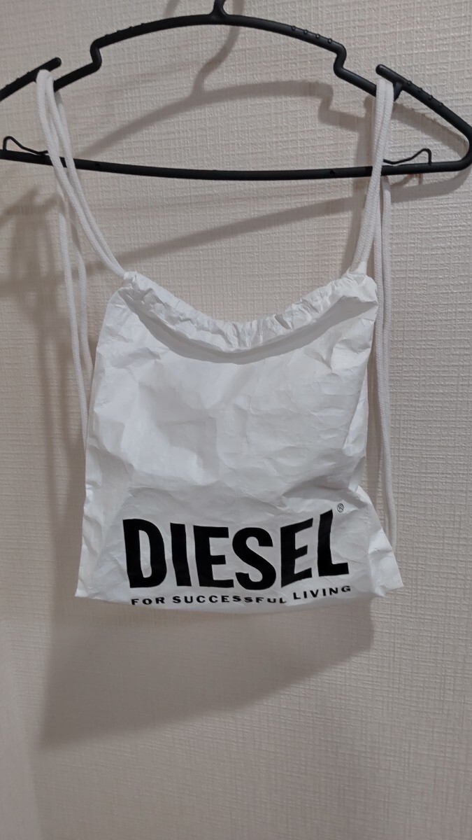 【最終セール中】 DIESEL ディーゼル ナップサック バッグ リュック ホワイト ユニセックス_画像8