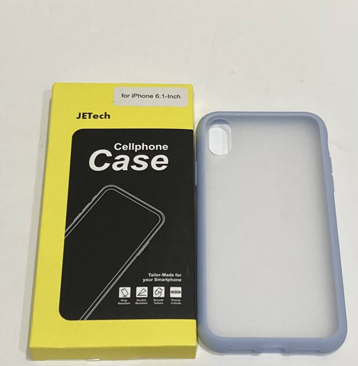 JEDirect マットケース iPhone XR 6.1インチ 耐衝撃性ミリタリーグレードの落下防止 つや消しの半透明の背面電話カバー 指紋防止 (空色)