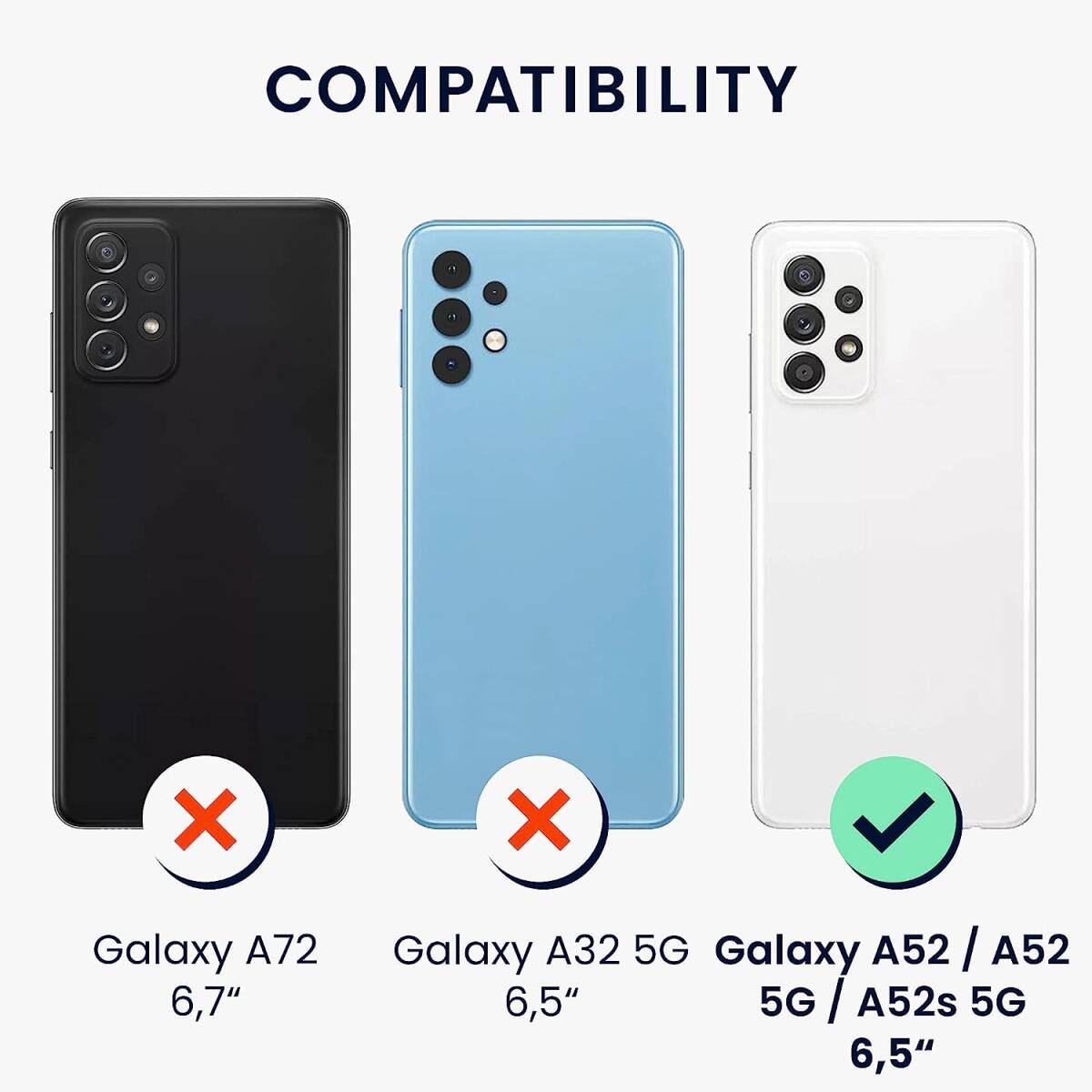 kwmobile 対応: Samsung Galaxy A52 / A52 5G / A52s 5G ケース - TPU ショルダーケース スマホ グリップ - 黒色_画像6