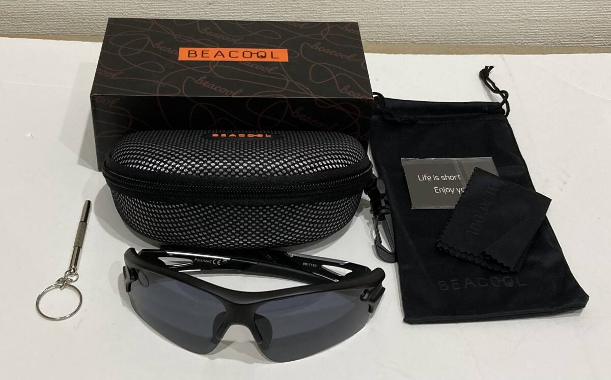 [BEACOOL] スポーツサングラス 超軽量 TR90 TAC 偏光レンズ 野球 自転車 メンズ レディース UV400 紫外線防止 ユニセックス 安全 清晰_画像6