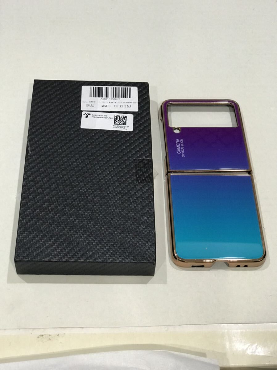 Simptech 携帯電話ケース Samsung Galaxy Z Flip 3 5G (2021) 用 強化ガラス バックプレーン 電気めっきフレーム_画像10