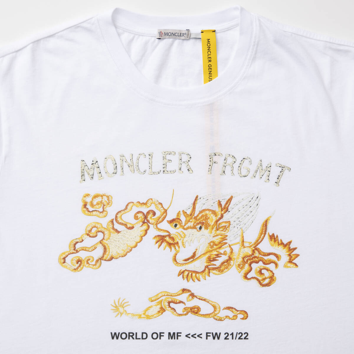 　◆新品◆モンクレール ジーニアス【Moncler Genius】MAGLIA T-shirt ロンT Fragment 藤原ヒロシ ホワイト 龍 ドラゴンサイズ：M 8C00006_画像4