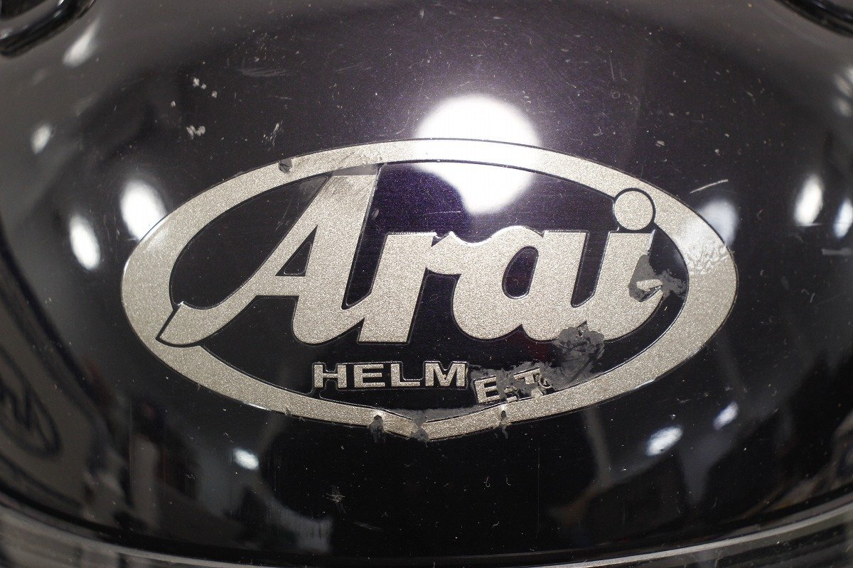 Arai アライ Rapide-IR ラパイド IR バイオレットブラック 57-58cm フルフェイスヘルメット ジャンク 3-E041Z/1/160_画像3