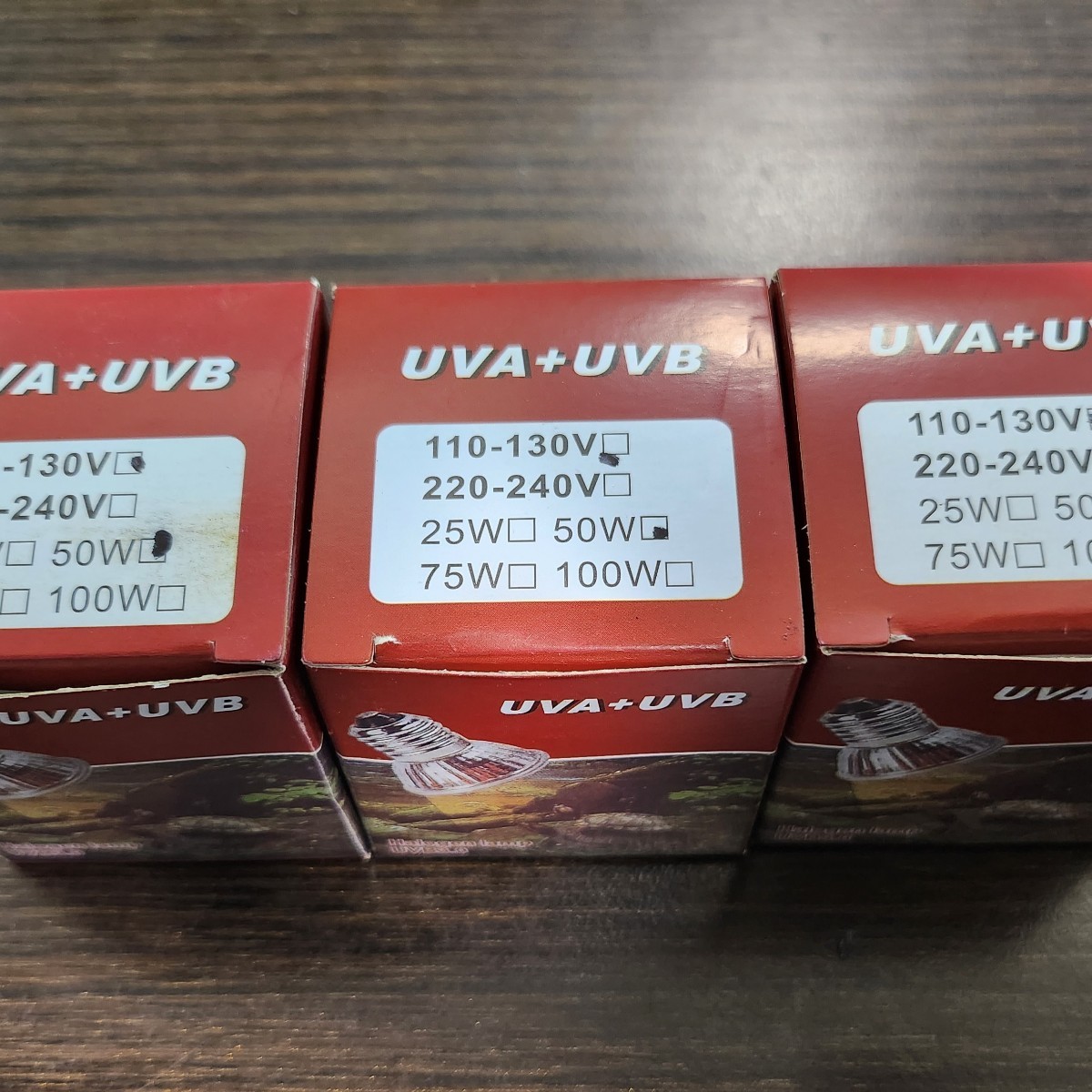 【動作確認済】爬虫類 ライト 3個セット 電球 亀 50W UVA UVB E27_画像2