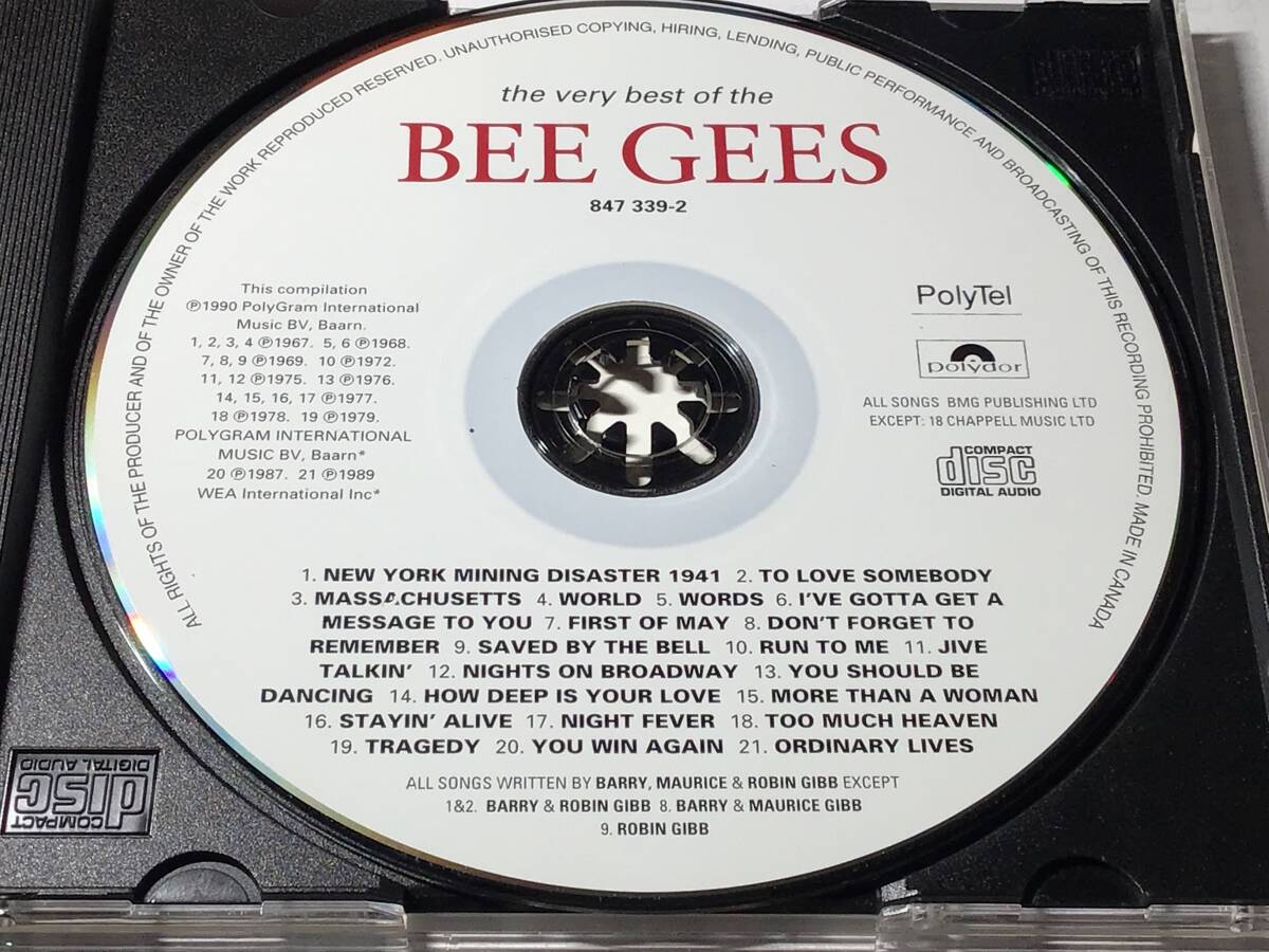 CDベスト21曲/BEE GEES/ビー・ジーズ/ヴェリー・ベスト　送料¥180_画像5