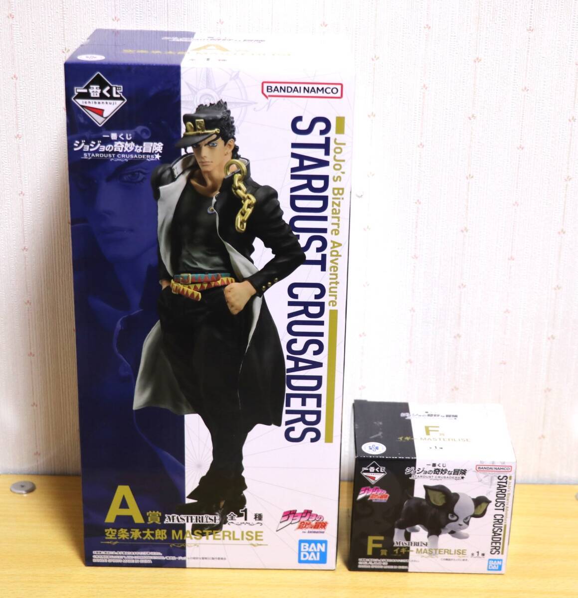 一番くじ ジョジョの奇妙な冒険 STARDUST CRUSADERS A賞 空条承太郎 F賞 イギー MASTERLISE フィギュア 新品_画像1