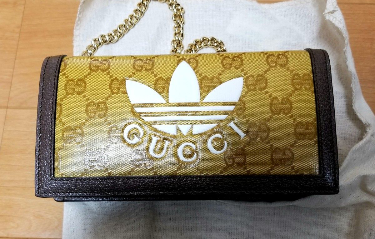 GUCCI × adidas グッチ アディダス コラボ チェーン付き ウォレット 財布