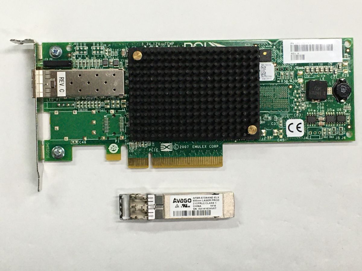 【即納/送料無料】 Broadcom LPE1250 PCI-Express 1ポート 8Gb FC Fibre channel ロープロファイル 【中古パーツ/現状品】 (SV-B-347)_画像1