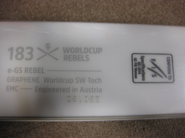 ヘッドHEAD　2023－2024モデル　WORLD CUP REBELS E-GS RD FIS 183㎝+ FREEFLEX ST16_画像4