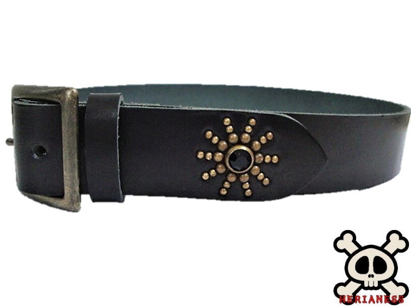  Tochigi leather end on Lee studs belt black black spo tsu Vintage type made in Japan 