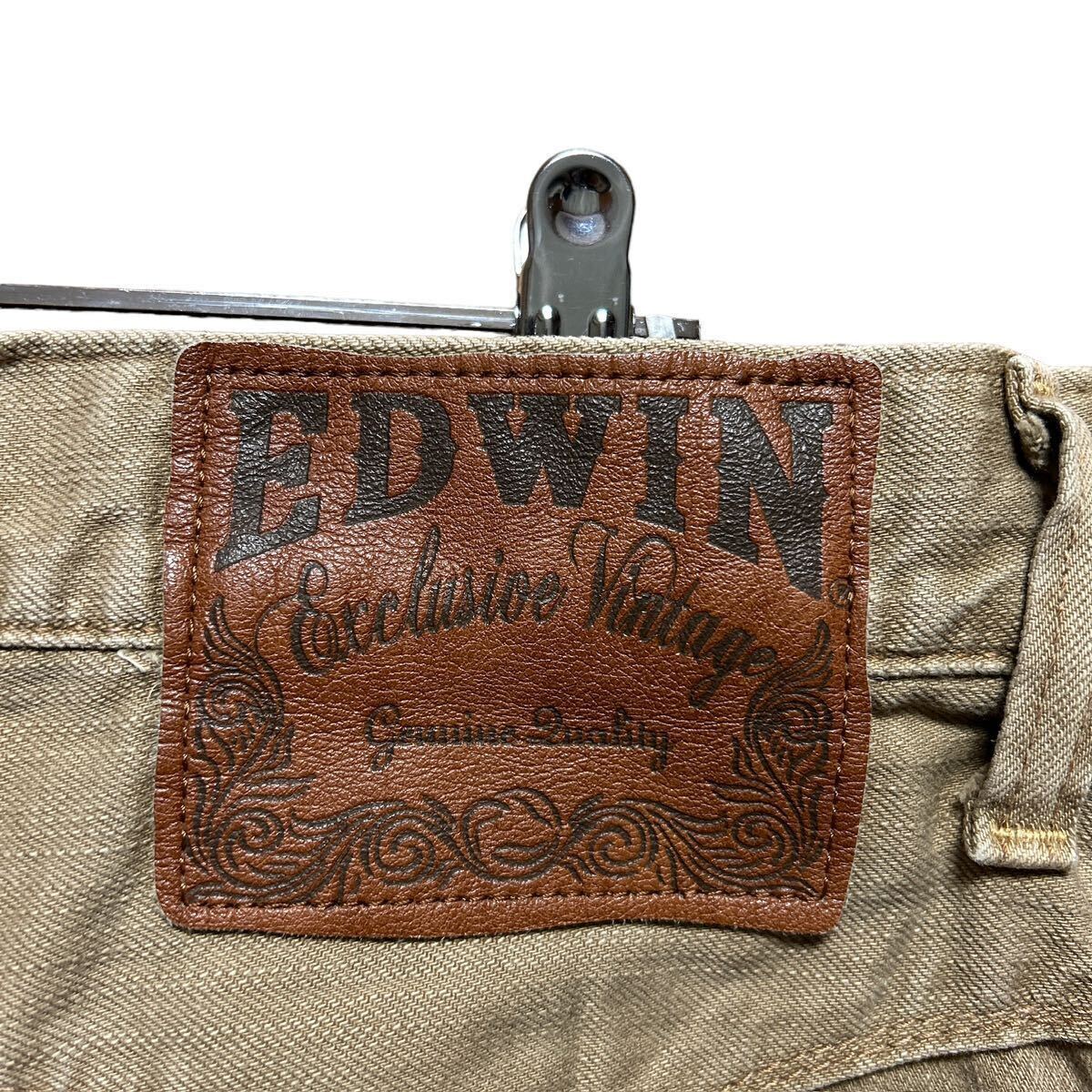 * стирка Press завершено * EDWIN EXCLUSIVE VINTAGE Edwin Denim брюки хлопок брюки сделано в Японии w32 дюймовый [1952]