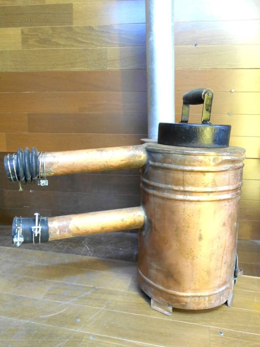 # copper made bath boiler super ..!! firewood combined use bath boiler /. heaven bath /. right .. bath / old tool / wood stove /./potsun. one . house / self . self pair 