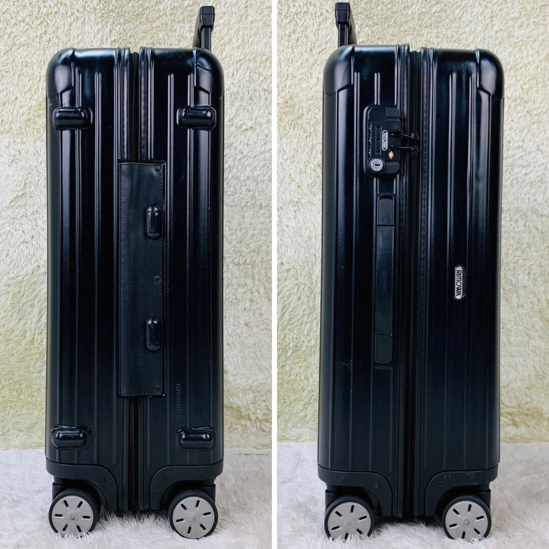 【美品】RIMOWA リモワ SALSA サルサ 63L 4輪 MW TSAロック チェックインM マットブラック 艶消し黒色 エッセンシャル キャリーケース_画像3