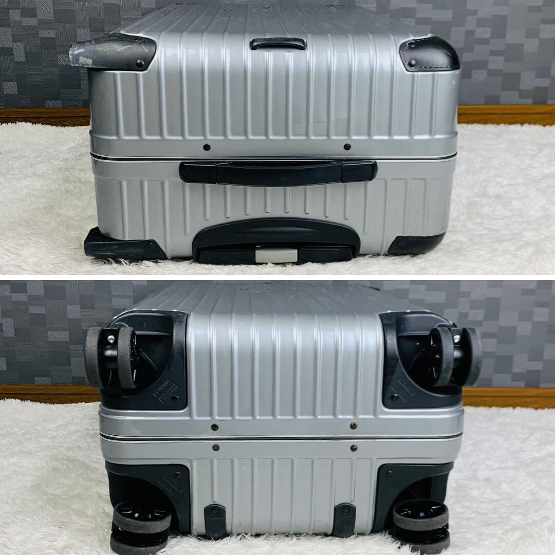 【美品】RIMOWA リモワ SAMBA サンバ 63L 4輪 MW TSAロック チェックインMサイズ シルバー 銀色 グレー系 スーツケース キャリーバッグの画像5