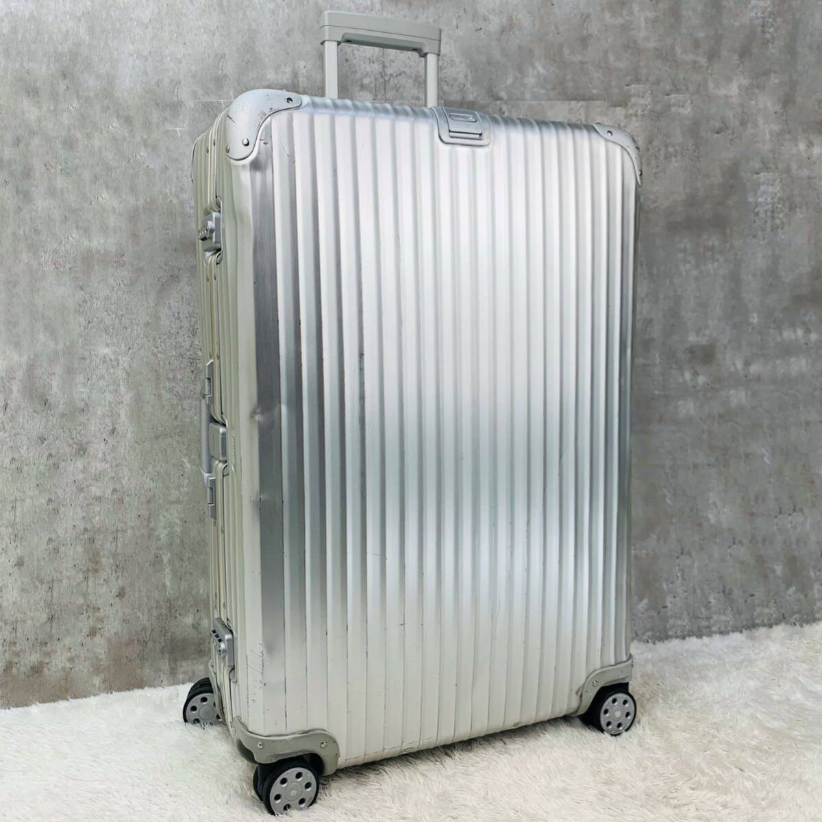 【人気モデル】RIMOWA リモワ TOPAS トパーズ 最大容量104L 4輪 MW TSAロック オリジナル Original シルバー アルミ スーツケース キャリー_画像1