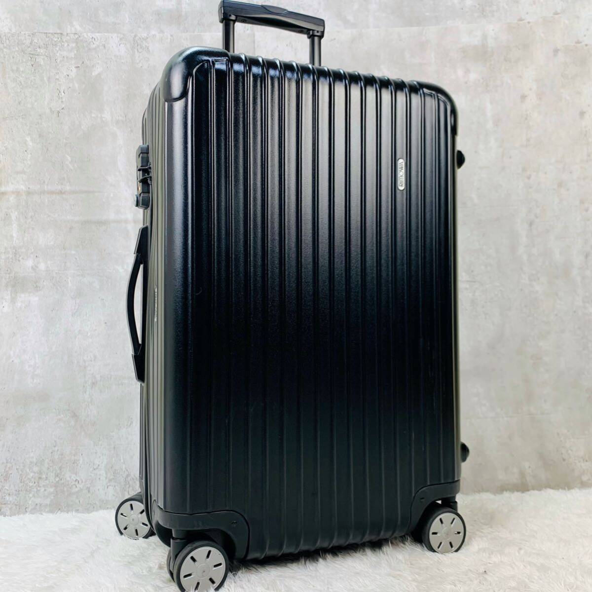 【美品】RIMOWA リモワ SALSA サルサ 63L 4輪 MW TSAロック チェックインM マットブラック 艶消し黒色 エッセンシャル キャリーケース_画像1