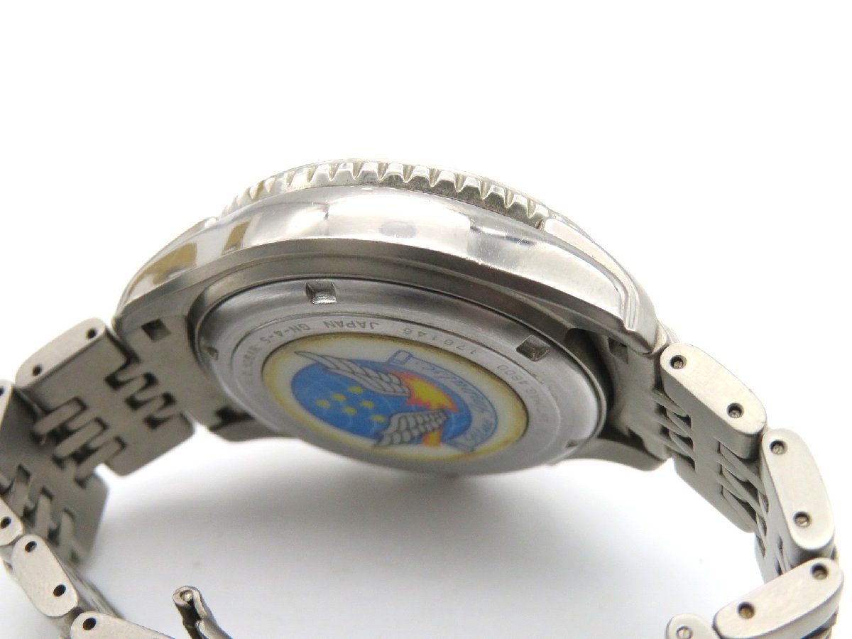 1円■ジャンク■ シチズン C650-Q02381 ブルーインパルス 黒/デジタル クオーツ メンズ 腕時計 L795_画像6
