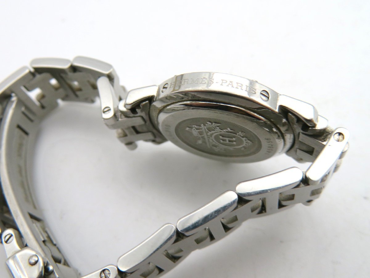 1円■ジャンク■ エルメス クリッパー メタルブラウン クオーツ レディース 腕時計 M939_画像5