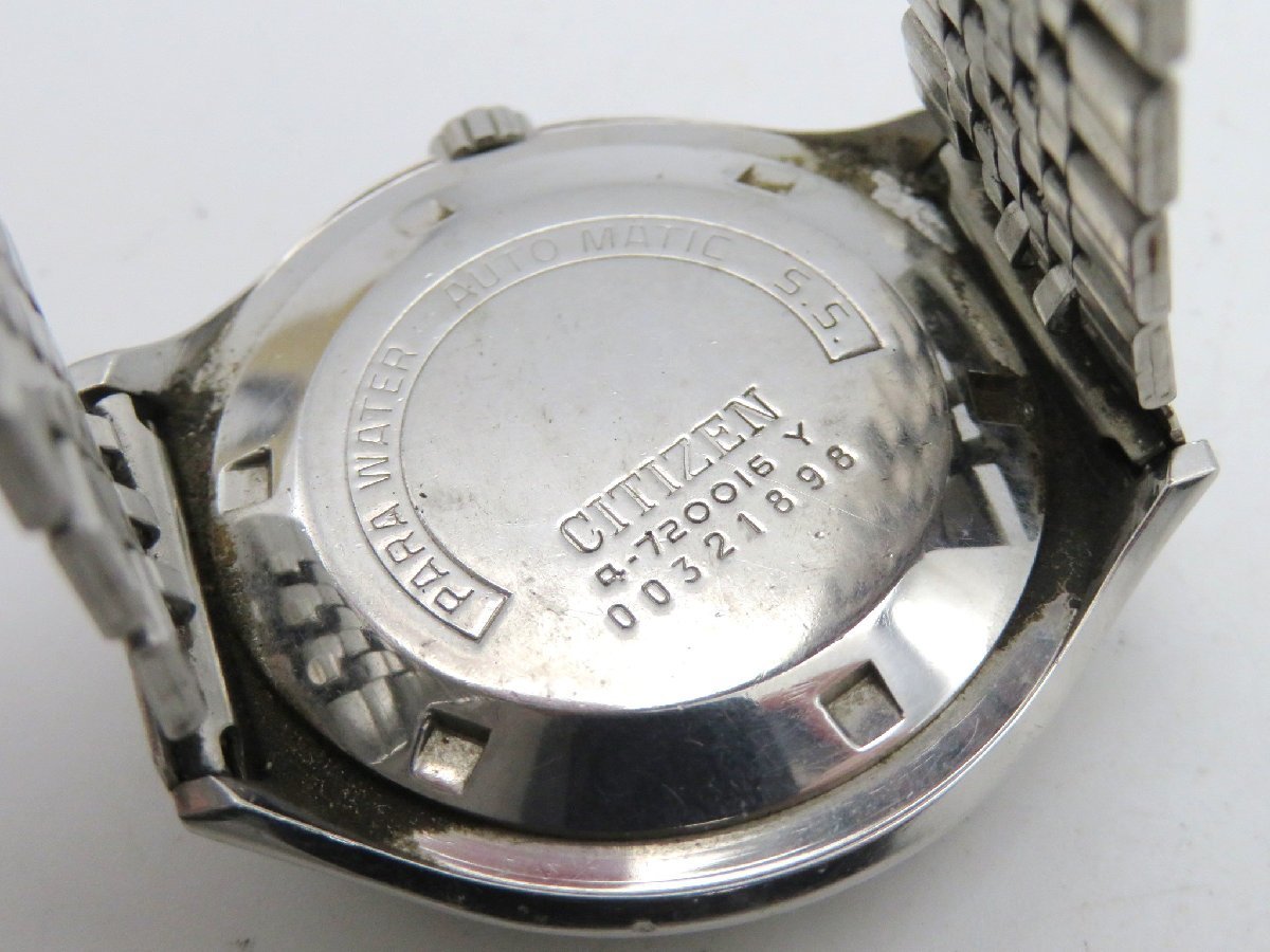 1円◆稼働◆ シチズン レオパール シルバー 自動巻き ユニセックス 腕時計 K29507_画像4