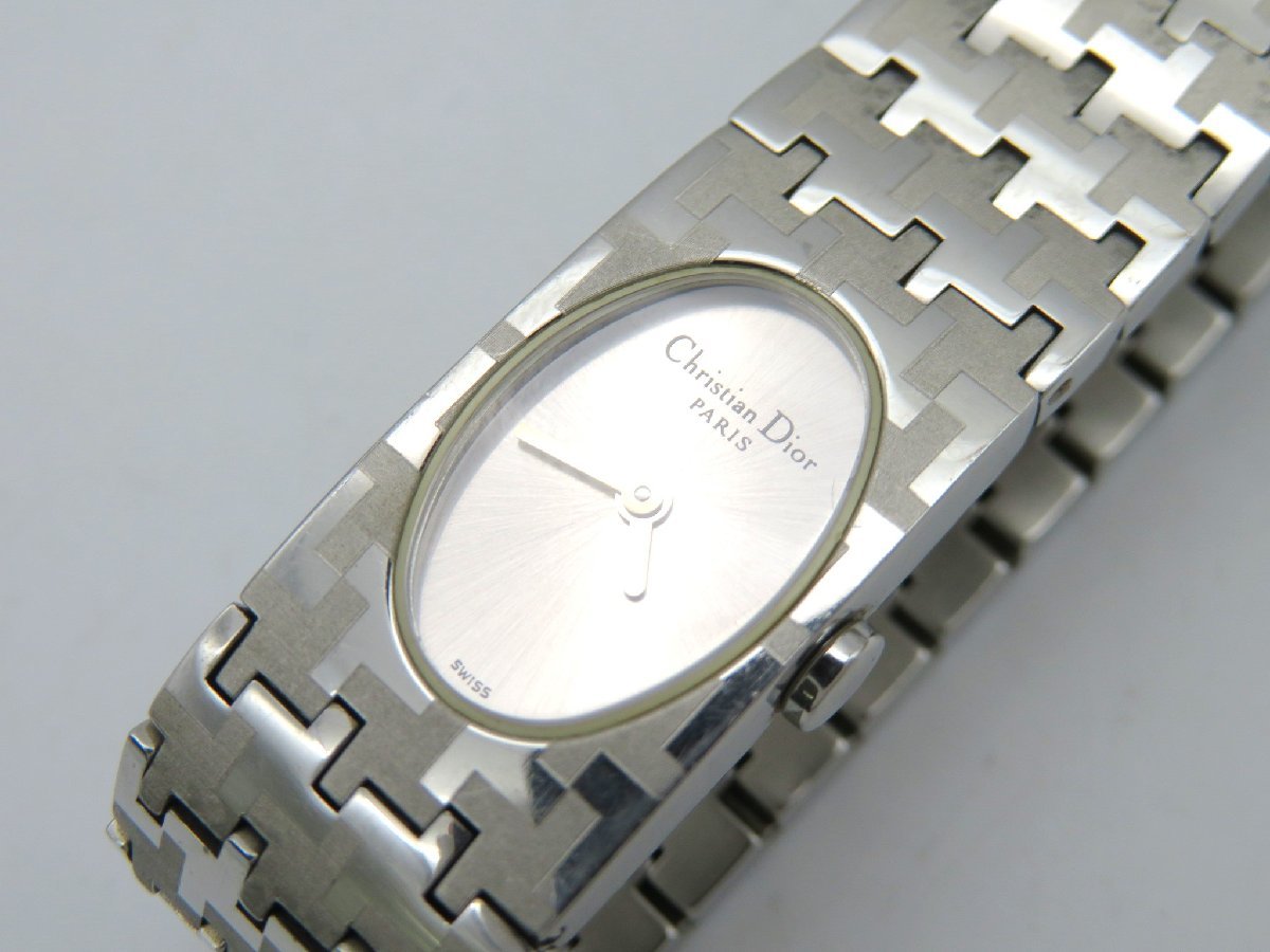 1円◆稼働◆ Dior D70-100 シルバー クオーツ レディース 腕時計 M937_画像1