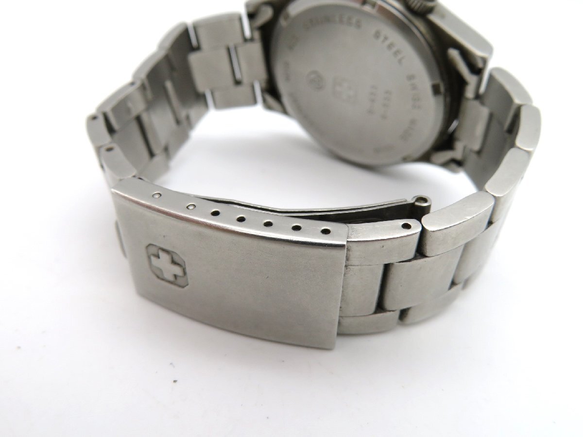 1円◆稼働◆ スイスミリタリー ブルー クオーツ メンズ 腕時計 K38907_画像6