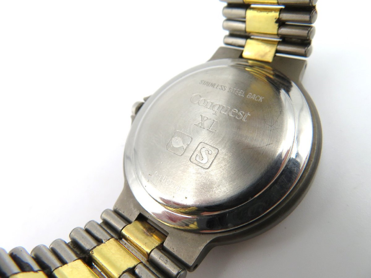 1円■ジャンク■ ロンジン コンクエスト シルバー クオーツ ユニセックス 腕時計 K57802_画像4