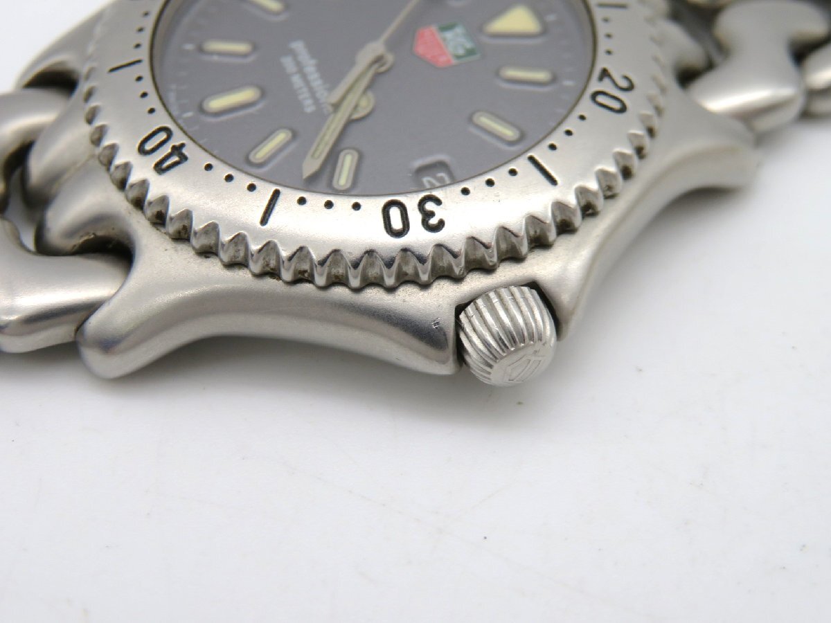 1円◆稼働◆ タグホイヤー S99.206 プロフェショナル シルバー クオーツ メンズ 腕時計 K67102_画像2