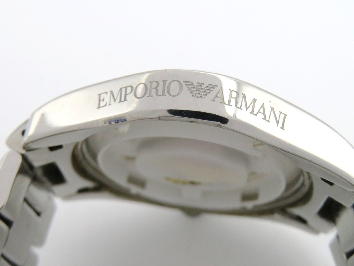 1円■ジャンク■ エンポリオアルマーニ AR-0647 シルバー クオーツ メンズ 腕時計 K64001の画像5