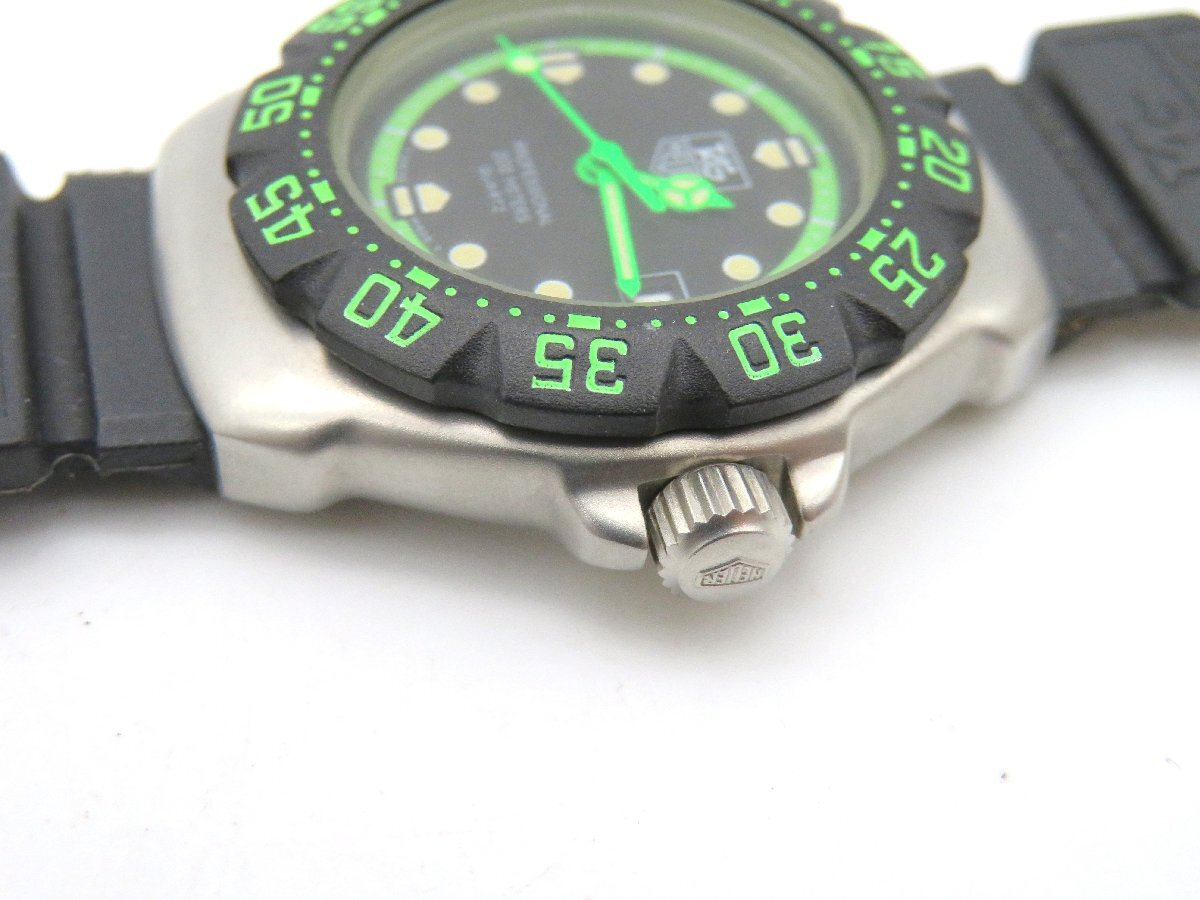 1円◆稼働◆ タグホイヤー WA1415 ブラック クオーツ レディース 腕時計 K78003_画像2